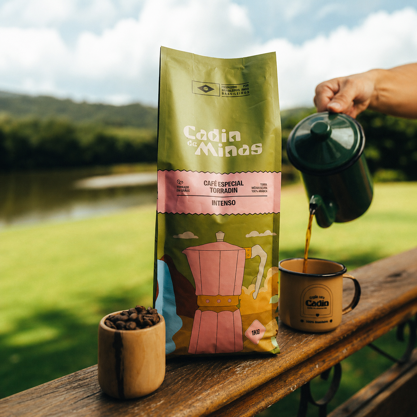 Café Especial Torrado Cadin de Minas 1kg Torradin Grãos